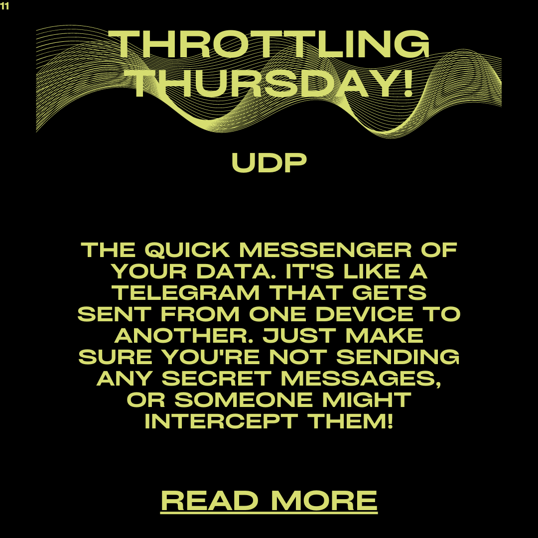 Throttling Thursday:UDP: Unleashing the Power of Fast and Reliable Data Transfer