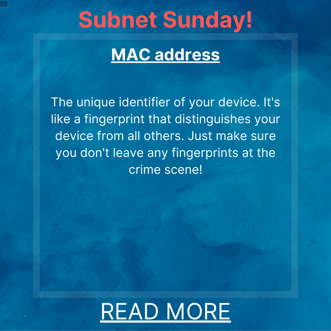 Subnet Sunday: Unveiling the Mystery of MAC Addresses